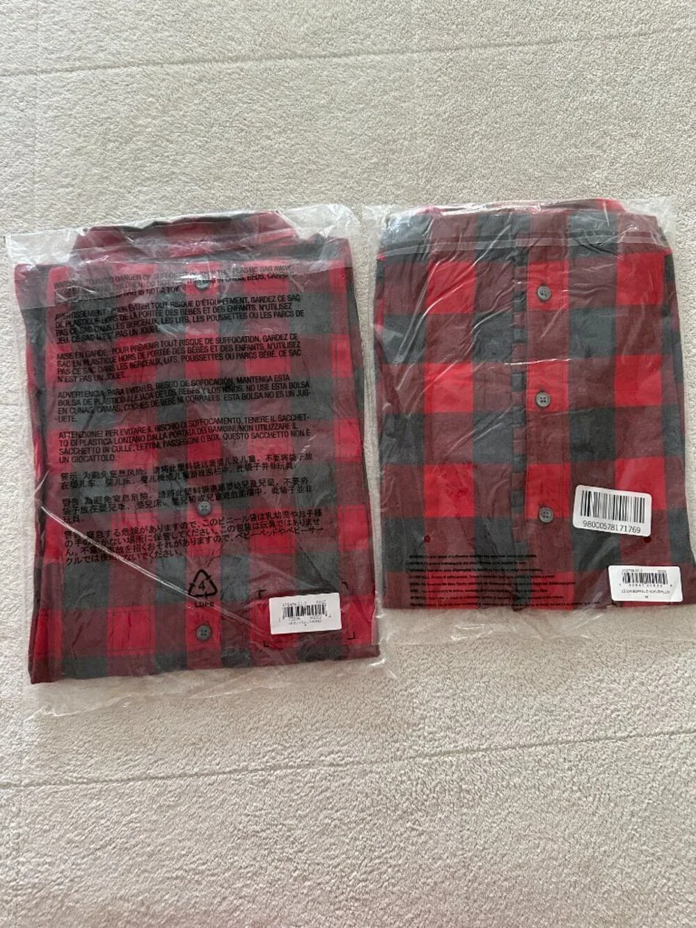 2 NEW NWT Banana Republic Men’s Plaid & Flannel Button Down Shirt Lot Red Black